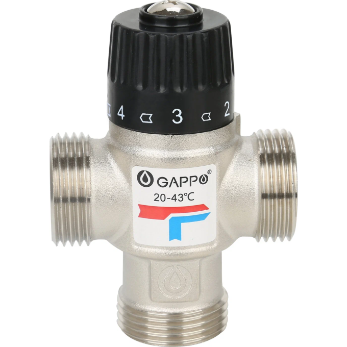 Термостатический смесительный клапан для систем отопления и ГВС GAPPO G1441,05 3/4